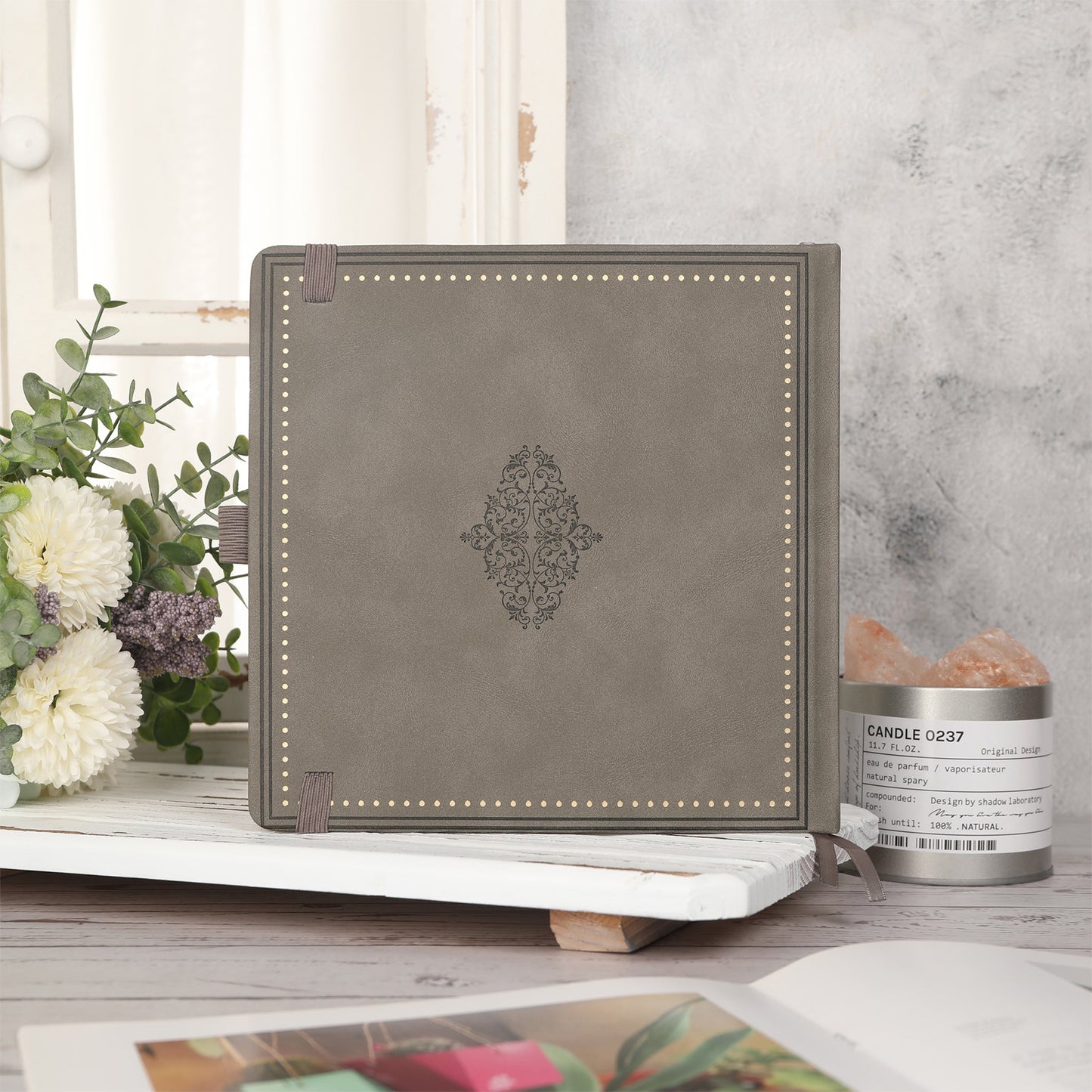 8x8 Square Art Heirloom Dot Grid Notebook - Gray