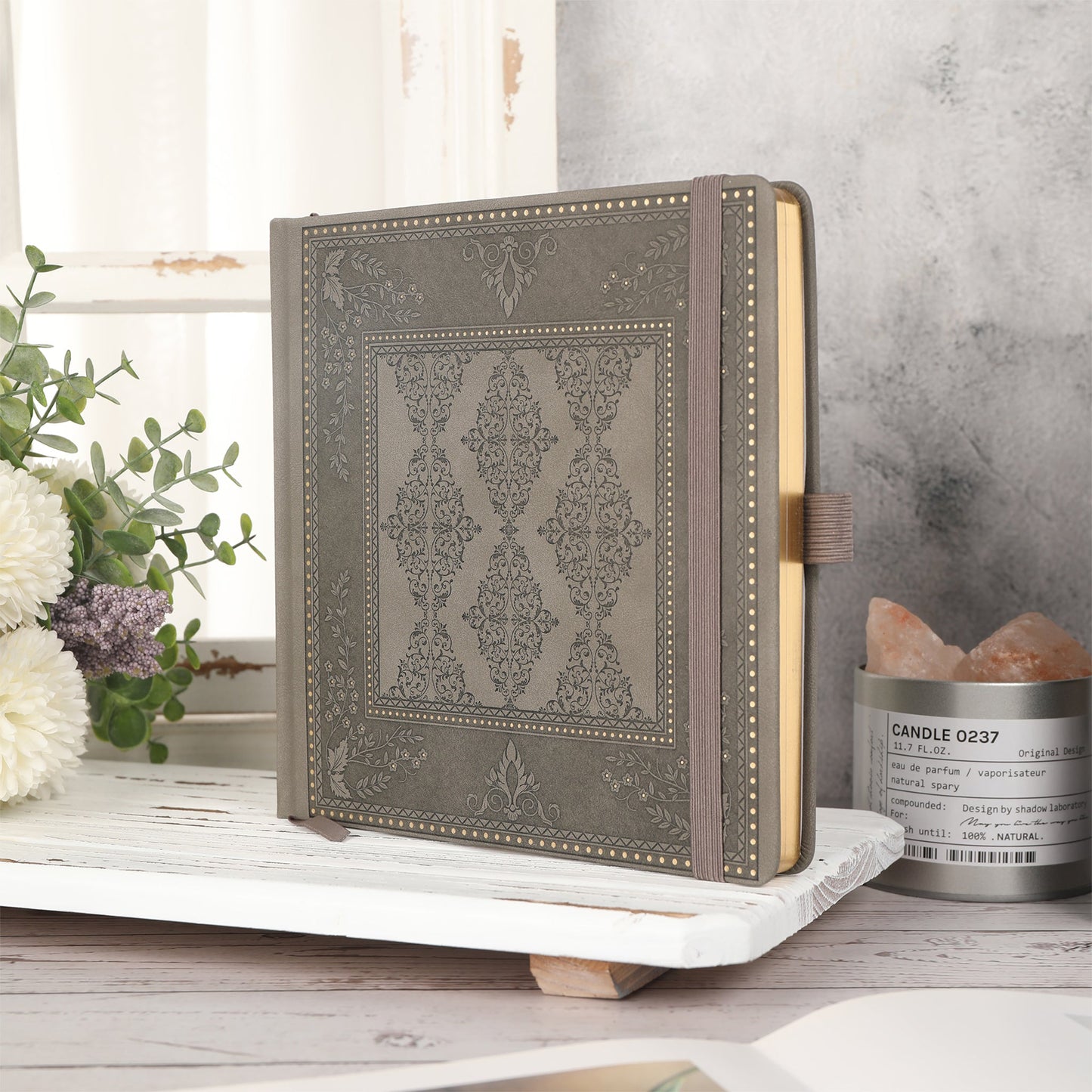 8x8 Square Art Heirloom Dot Grid Notebook - Gray